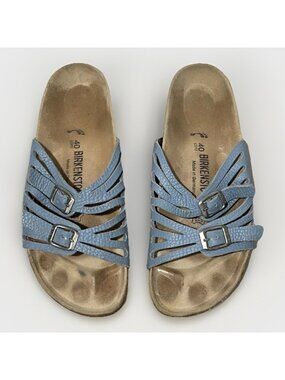 Birkenstock Granada Blue Double Straps Sandals Slides Womens  EU 40 US 9 - 9.5
